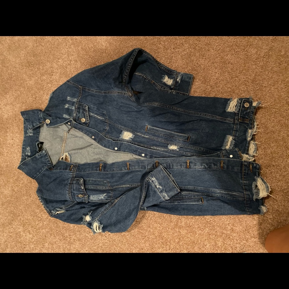 Extra long jean jacket